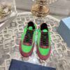 sy_no_EE1ACAC5724B2AC5C42672C2E8EDB32F_0 Prada Red and Green Nylon Suede Retro Trainer