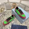 sy_no_EE1ACAC5724B2AC5C42672C2E8EDB32F_5 Prada Red and Green Nylon Suede Retro Trainer