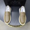 Prada Khaki Grain-Leather Chunky Loafer