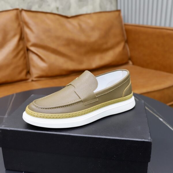 Prada Khaki Grain-Leather Chunky Loafer