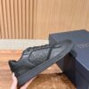 sy_no_EFCCA947F1C5395B395207BD3CDE3890_0 Dior All Black Embossed Oblique Leather Low Sneaker