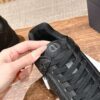 sy_no_EFCCA947F1C5395B395207BD3CDE3890_6 Dior All Black Embossed Oblique Leather Low Sneaker