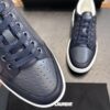 sy_no_F049249A09EE5A409A91387AF6B6D9B4_5 Saint Laurent Navy Blue Pebble-Leather SL61 White-Sole Low-Top Sneaker