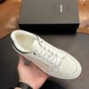 sy_no_F0555D270BF62D313E2372E7BB1F586A_1 Saint Laurent White-Green Pebble-Leather Low-Top Sneaker