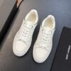 sy_no_F0555D270BF62D313E2372E7BB1F586A_2 Saint Laurent White-Green Pebble-Leather Low-Top Sneaker