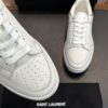 sy_no_F0555D270BF62D313E2372E7BB1F586A_5 Saint Laurent White-Green Pebble-Leather Low-Top Sneaker