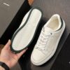 sy_no_F0555D270BF62D313E2372E7BB1F586A_8 Saint Laurent White-Green Pebble-Leather Low-Top Sneaker