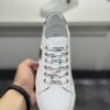 Philipp Plein White Grain-Leather Hexagon-Logo Low-Top Sneaker