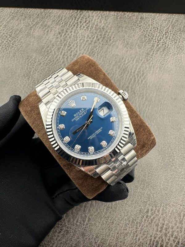 sy_no_F2741DAF5C20BC3316CFBBEAB73DEC18_0 Rolex Dog Tooth Ring Diamond Log Series Blue Diamond Log Automatic Mechanical Movement 100m Waterproof Men's Watch