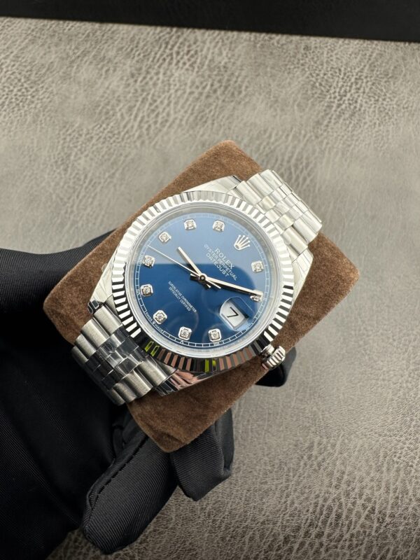 sy_no_F2741DAF5C20BC3316CFBBEAB73DEC18_2 Rolex Dog Tooth Ring Diamond Log Series Blue Diamond Log Automatic Mechanical Movement 100m Waterproof Men's Watch