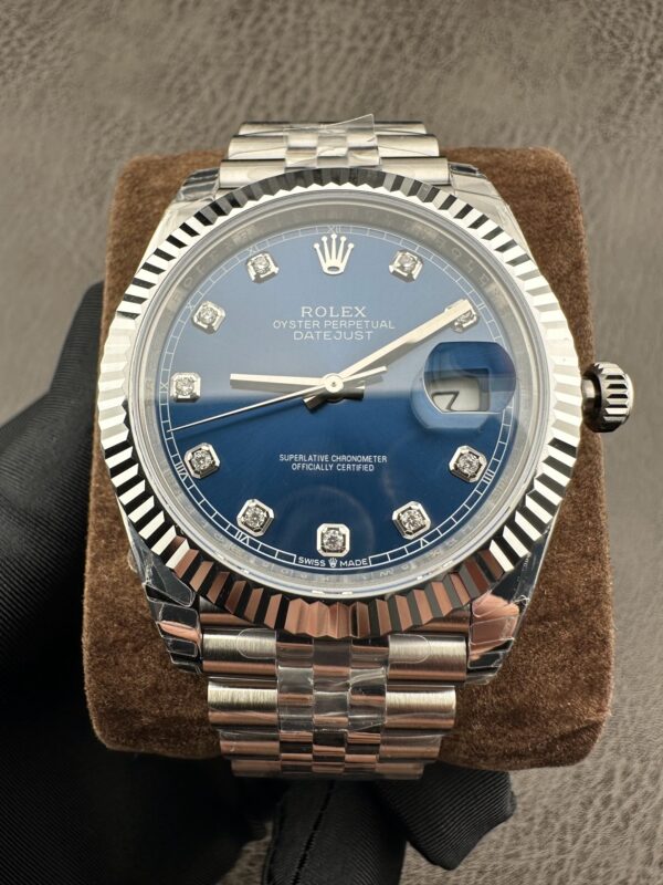 sy_no_F2741DAF5C20BC3316CFBBEAB73DEC18_3 Rolex Dog Tooth Ring Diamond Log Series Blue Diamond Log Automatic Mechanical Movement 100m Waterproof Men's Watch