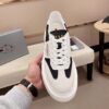 sy_no_F47DD46ABC08C92D9436AFD774E57810_1 Prada Black White Leather Mesh Triangle Platform Sneaker