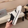 sy_no_F47DD46ABC08C92D9436AFD774E57810_4 Prada Black White Leather Mesh Triangle Platform Sneaker