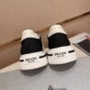 sy_no_F47DD46ABC08C92D9436AFD774E57810_7 Prada Black White Leather Mesh Triangle Platform Sneaker