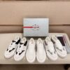 sy_no_F47DD46ABC08C92D9436AFD774E57810_9 Prada Black White Leather Mesh Triangle Platform Sneaker