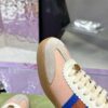 sy_no_F5640455A7ECBED08DEAFE97D84DD1A4_5 Gucci Screener Sneaker in Pink Leather with Blue/Orange Web Stripe