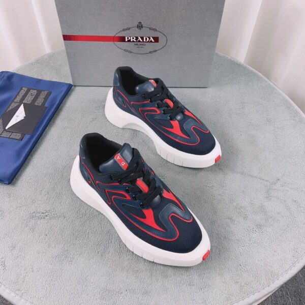 sy_no_F56876A4EF4DE916A6A40EA78C80433A_1 Prada Navy Red Mesh Chunky Dad Sneaker