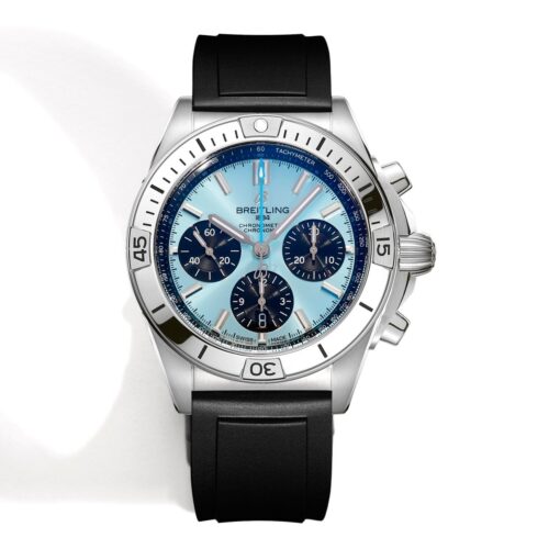 sy_no_F5B880C9D690DD8FEF5B3F223CD2CFC6_0 BREITLING Breitling mechanical timing series automatic mechanical movement three eye timing sports men's watch Swiss watch 42mm blue dial stainless steel case rubber strap