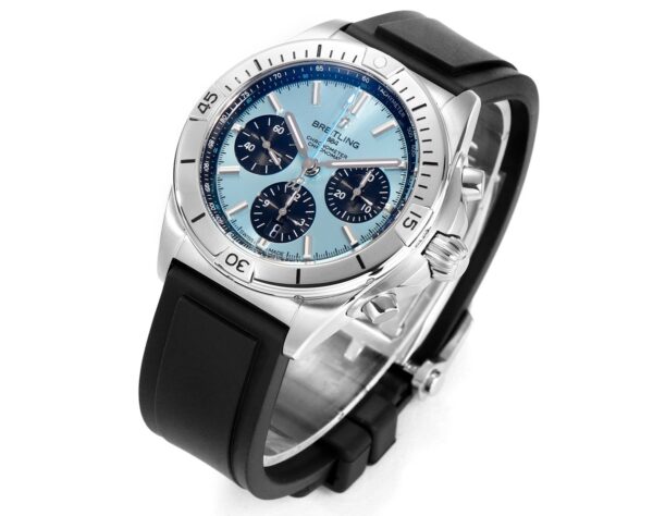 sy_no_F5B880C9D690DD8FEF5B3F223CD2CFC6_1 BREITLING Breitling mechanical timing series automatic mechanical movement three eye timing sports men's watch Swiss watch 42mm blue dial stainless steel case rubber strap