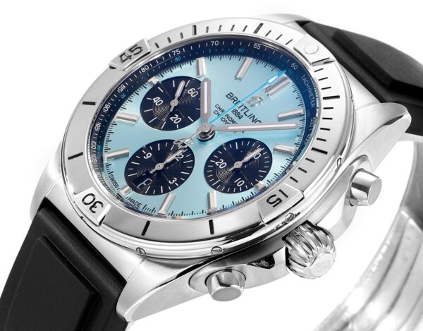 sy_no_F5B880C9D690DD8FEF5B3F223CD2CFC6_2 BREITLING Breitling mechanical timing series automatic mechanical movement three eye timing sports men's watch Swiss watch 42mm blue dial stainless steel case rubber strap