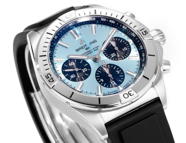 sy_no_F5B880C9D690DD8FEF5B3F223CD2CFC6_3 BREITLING Breitling mechanical timing series automatic mechanical movement three eye timing sports men's watch Swiss watch 42mm blue dial stainless steel case rubber strap