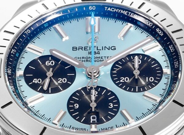 sy_no_F5B880C9D690DD8FEF5B3F223CD2CFC6_4 BREITLING Breitling mechanical timing series automatic mechanical movement three eye timing sports men's watch Swiss watch 42mm blue dial stainless steel case rubber strap