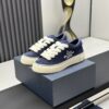 sy_no_F5E0C65CBA6609CBE5C3F27D2C5EEB79_0 Dior Navy Blue Suede White Thick Lace Low-Top Sneaker