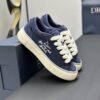 sy_no_F5E0C65CBA6609CBE5C3F27D2C5EEB79_3 Dior Navy Blue Suede White Thick Lace Low-Top Sneaker