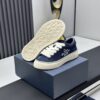 sy_no_F5E0C65CBA6609CBE5C3F27D2C5EEB79_4 Dior Navy Blue Suede White Thick Lace Low-Top Sneaker