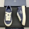 sy_no_F5E0C65CBA6609CBE5C3F27D2C5EEB79_7 Dior Navy Blue Suede White Thick Lace Low-Top Sneaker