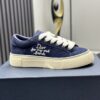 sy_no_F5E0C65CBA6609CBE5C3F27D2C5EEB79_8 Dior Navy Blue Suede White Thick Lace Low-Top Sneaker