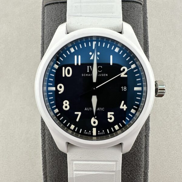 sy_no_F61E88B88206288243309013C1E72E4B_0 IWC Pilot Series Automatic Mechanical Movement 100m Waterproof Unisex Swiss Watch 41mm Black Dial Ceramic Case Rubber Strap