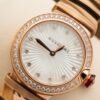 BVLGARI LVCEA watch automatic mechanical movement, stainless steel K gold 18k rose gold strap, mother of pearl dial, women's model, date display