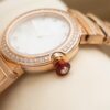 BVLGARI LVCEA watch automatic mechanical movement, stainless steel K gold 18k rose gold strap, mother of pearl dial, women's model, date display