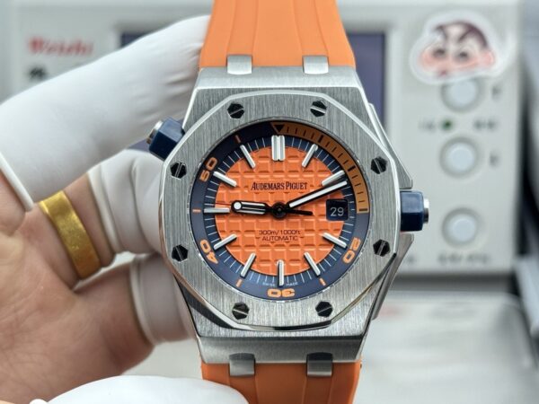 AUDEMARS PIGUET Audemars Piguet Royal Oak Offshore Series Automatic Mechanical Movement 300m Waterproof Men's Watch Swiss Watch Orange Dial Stainless Steel Case Rubber Strap