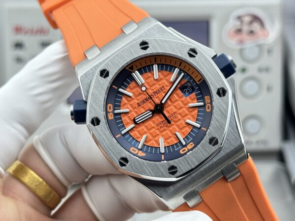 AUDEMARS PIGUET Audemars Piguet Royal Oak Offshore Series Automatic Mechanical Movement 300m Waterproof Men's Watch Swiss Watch Orange Dial Stainless Steel Case Rubber Strap