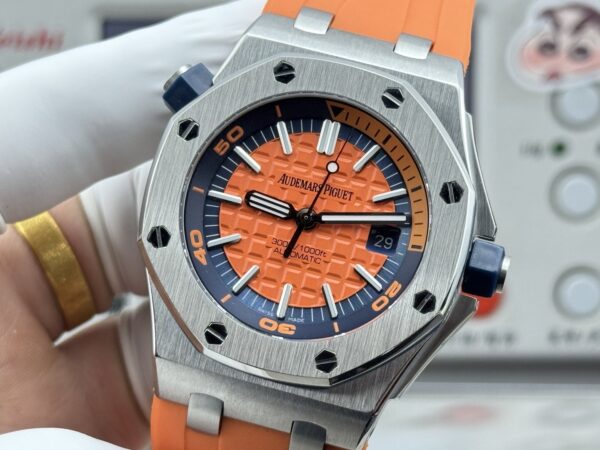 AUDEMARS PIGUET Audemars Piguet Royal Oak Offshore Series Automatic Mechanical Movement 300m Waterproof Men's Watch Swiss Watch Orange Dial Stainless Steel Case Rubber Strap