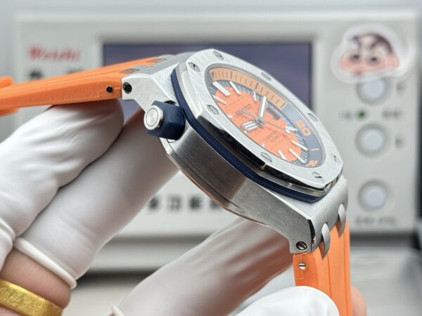 AUDEMARS PIGUET Audemars Piguet Royal Oak Offshore Series Automatic Mechanical Movement 300m Waterproof Men's Watch Swiss Watch Orange Dial Stainless Steel Case Rubber Strap