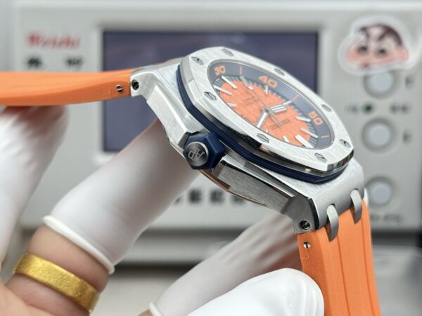 AUDEMARS PIGUET Audemars Piguet Royal Oak Offshore Series Automatic Mechanical Movement 300m Waterproof Men's Watch Swiss Watch Orange Dial Stainless Steel Case Rubber Strap