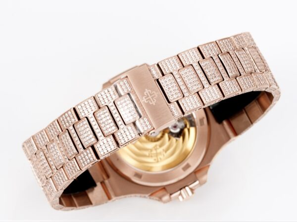 sy_no_F79DA3E3F9F79CB89AB8A02D0BD595FF_8 Patek Philippe Sporty Elegance NAUTILUS Series Nautilus Automatic Mechanical Movement Gold Dial Gold Strap
