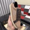sy_no_F88F8155BDF7BE163CD337174FFC0DF8_3 Saint Laurent Khaki Canvas Dark Brown Leather Low-Top Sneaker