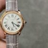 Cartier London series quartz movement, 30 meter waterproof women's watch, Swiss watch, white dial, steel case, crocodile leather strap
