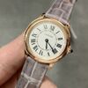 Cartier London series quartz movement, 30 meter waterproof women's watch, Swiss watch, white dial, steel case, crocodile leather strap