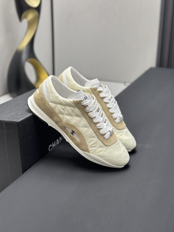sy_no_F952003BF4357B892F7023CF683CD48F_3 Chanel Beige Quilted & Khaki Suede Low-Top Sneaker Beige-Quilted-Sneaker