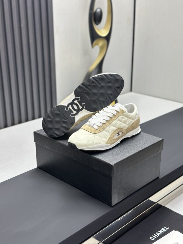 sy_no_F952003BF4357B892F7023CF683CD48F_5 Chanel Beige Quilted & Khaki Suede Low-Top Sneaker Beige-Quilted-Sneaker