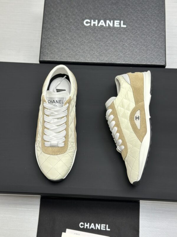 sy_no_F952003BF4357B892F7023CF683CD48F_7 Chanel Beige Quilted & Khaki Suede Low-Top Sneaker Beige-Quilted-Sneaker