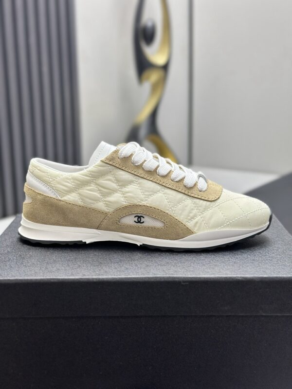 sy_no_F952003BF4357B892F7023CF683CD48F_8 Chanel Beige Quilted & Khaki Suede Low-Top Sneaker Beige-Quilted-Sneaker