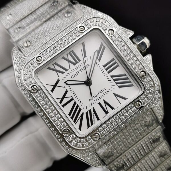 sy_no_F988995CA7522108611A57C876BCF9C2_2 Cartier Santos High-End Watch with All-Starry Sky Mechanical Men's Watch
