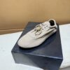 Prada Khaki Gathered Nylon Retro Trainer