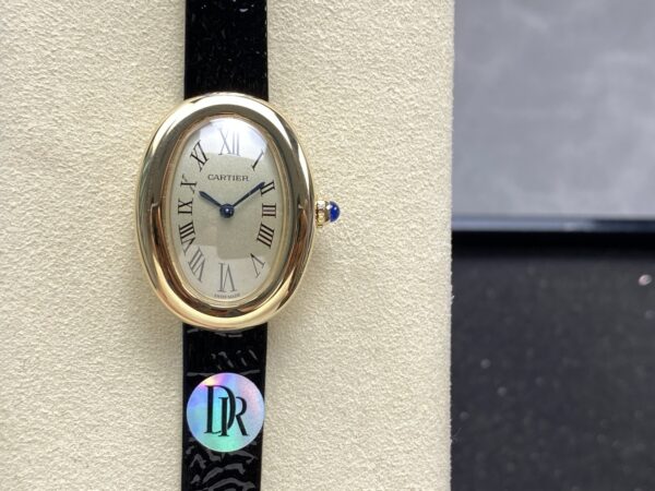 sy_no_FB7124B192ADB69710D80232860E5020_0 Cartier Bathtub Series Quartz Movement 30 meter Waterproof Women's Watch Swiss Watch 31 * 23mm White Dial Gold Case